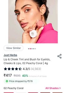 💥72% OFF Just Herb Lip &amp; Cheek Tint
