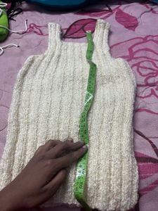 Cream Knit Sleeveless Top