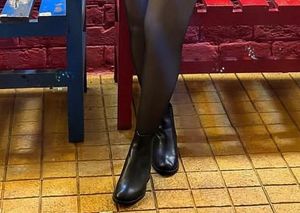 M&amp;S Black Leather Ankle Boots