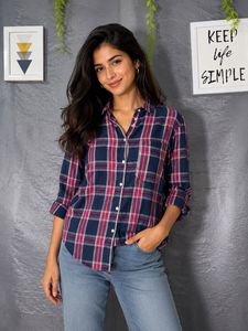 H&M Classic Plaid Button-Up Shirt