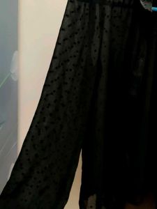Chic Black Sheer Long Sleeve Top