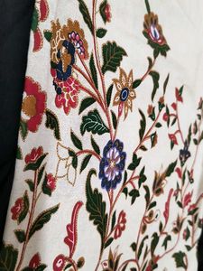 Elegant Ivory Kurta &amp; Palazzo Set- Vibrant Floral