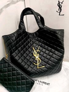 YSL ICARE MAXI CARRE-QUILTED SHOPPING BAG*