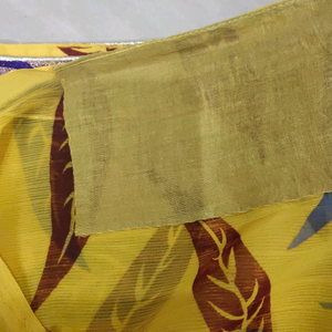 yellow leafs saree listing 1