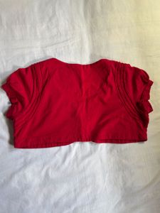Red Cropped Bolero Jacket