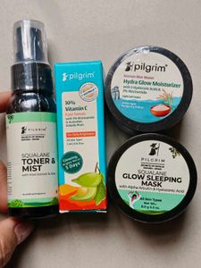 Pilgrim Skincare Set - Toner, Moisturizer, Mask