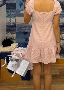 y2k Pastel Pink Cottagecore Dress