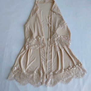Lace Trimmed Pink Sleep Dress/Robe✨️✨️