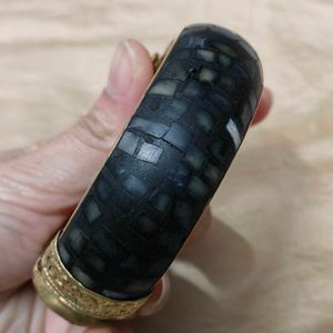 Vintage Mosaic Brass Bangle