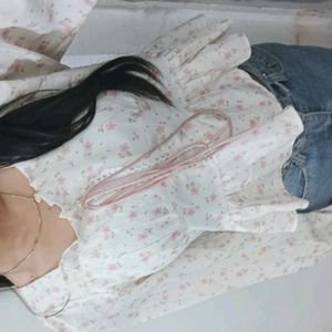 coquette floral top