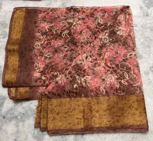 Elegant Floral Print Saree