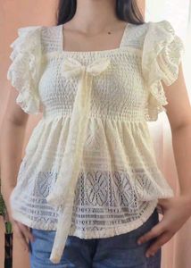 peplum  Lace top