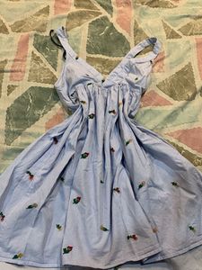 ZARA Blue Striped Mini Dress🦋