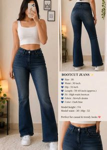 Stylish Flared Blue Jeans