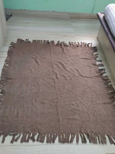 Cozy Brown Fringed Throw Blanket