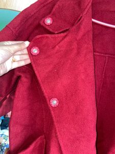 Chic Red Oversized Blazer