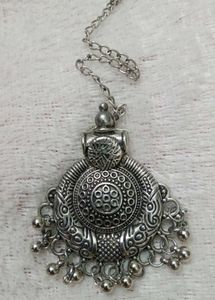 Oxidized Silver Maang Tikka