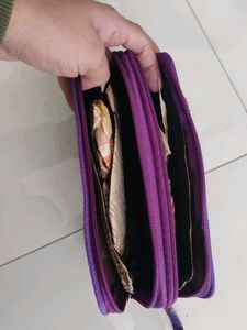 Purple Zippered Wallet+freebie