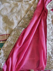 New Party Wear Saree With Stiched Blouse