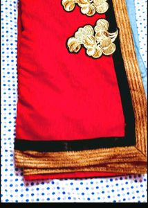 Elegant Red Embroidered Saree
