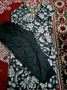 Floral Print Kurta with Pants Set light dispute