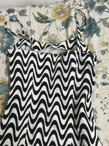 Black &amp; White Swirl Mini Dress