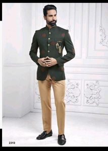 Stylish Green Nehru Suit