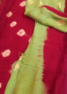 Bandes Print Olive Green Suit