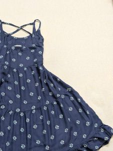 Floral Mini Dress 🌸 Cross-Back Straps