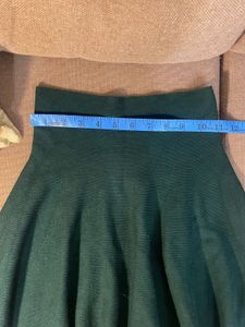 Green mini skirt