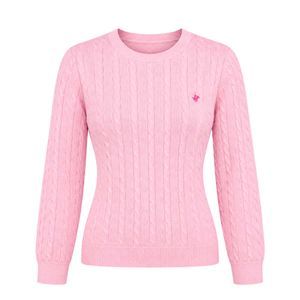 Pink Cable Knit Sweater