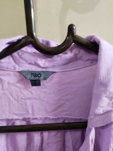 Lavish Lavender Button-Up Top