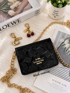 COACH SET OF 3*MINI WALLET WITH METAL SLING CHAIN