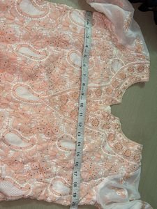 Beautiful Peach Chikankari Kurta