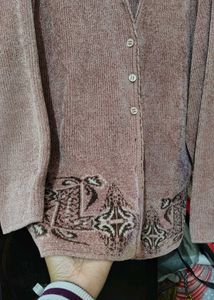 Dusty Rose Knit Cardigan 2XL
