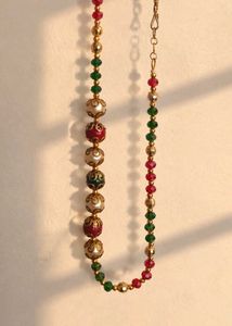 Traditional Multicolor Beaded Long Necklace