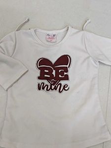 Girls Burgundy Skirt Set