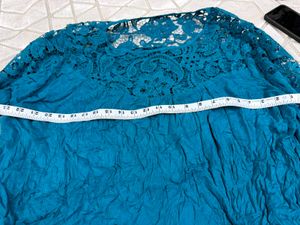 Bohemian Teal Lace Top