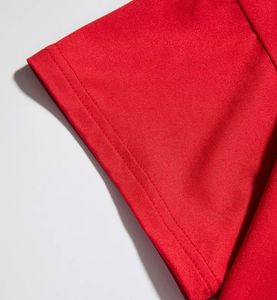 off shoulder red printed Tshirt