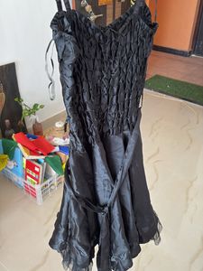 Black Smocked Cami Dress
