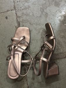 Stylish Metallic Flat Sandals