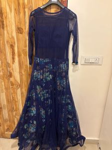 Stunning Blue Floral Ethnic Gown