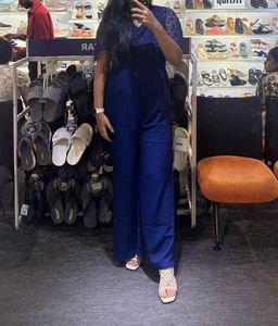 SASSAFRAS Solid Navy Blue Jumpsuit