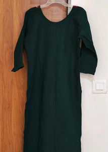 Bottle Green Kurti (Bust 34)