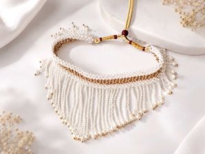 Elegant White Pearl Choker Necklace