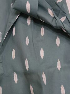 Green Printed Men's Kurta