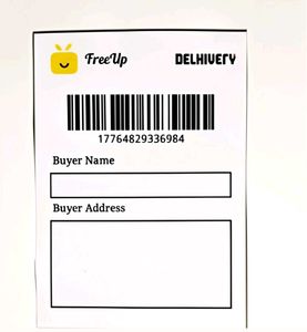 FreeUp & Delhivery Shipping Label