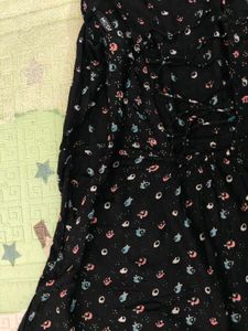 Women Fit And Flare Black Knee Length Dress