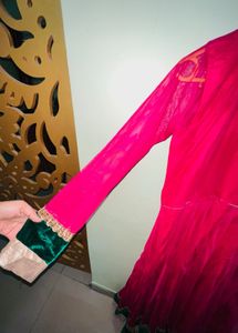 Beautiful Pink Ethnic Party wear Gown