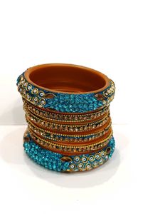 Sparkling Beaded Bangle Set